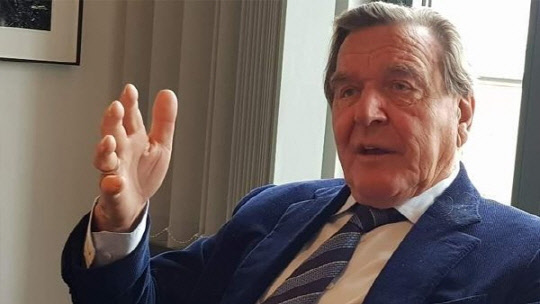 슈뢰더 전 독일 총리. 연합뉴스